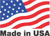 A flag of the united states with the words made in USA below.